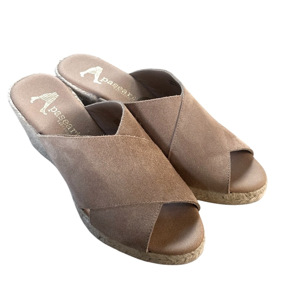 Paseart Espadrilles | Slip On | Wedge Heels
Size 38 (US 7.5 | | Suede Tan Color